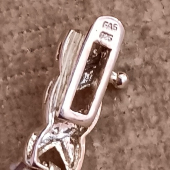 FAS 925 Multi Colored Rhinestone Gold Silver Bracelet - Picture 7 of 8